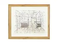 LivingStyles Sorcha Framed Wall Art Print, Room Interior Perspective, 85cm offer