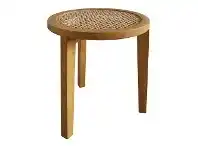 LivingStyles Seabrook Bayur Wood & Rattan Round Side Table offer