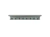 LivingStyles Halifax Mahogany Timber Coat Rack, 130cm, Distressed Blue offer