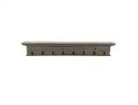 LivingStyles Halifax Mahogany Timber Coat Rack, 30cm, Distressed Grey offer