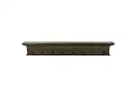LivingStyles Halifax Mahogany Timber Coat Rack, 130cm, Distressed Green offer
