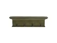 Halifax Mahogany Timber Coat Rack, 70cm, Distressed Green