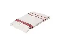 LivingStyles Cassidy Cotton Throw, 130x160cm, Ivory / Brick offer