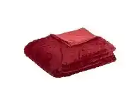 LivingStyles Azariah Plush Throw, 130x160cm, Red offer