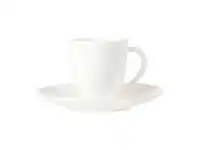 LivingStyles VTWonen Michallon Porcelain Tea Cup & Saucer, Classic White offer