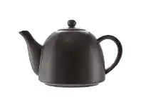 LivingStyles VTWonen Michallon Porcelain Teapot, Matt Black offer