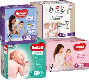 BIG W Huggies jumbo nappies or nappy pants offer