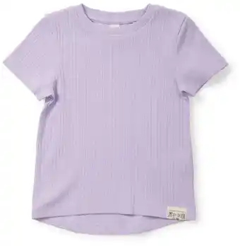 BIG W Dymples organically grown cotton rib tee - pastel lilac offer