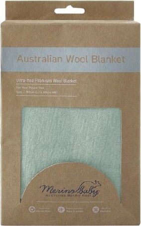 BIG W Merino baby australian wool blanket - silt green offer