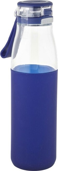 BIG W Smash blue glass watter bottle 680ml offer