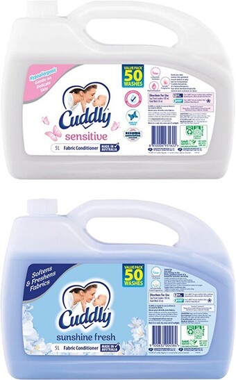 Cuddly liquid fabric conditioner 5-litre