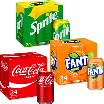 BIG W Coca-cola 24-pack variety cans 375ml offer