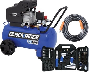 SuperCheap Auto Blackridge 2.5hp air compressor combo offer