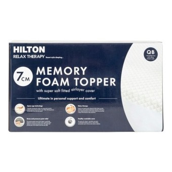 Pillow Talk Relax therapy 7cm memory foam topper by hilton offer