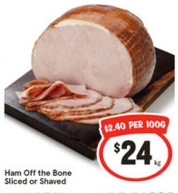 IGA Ham Off the Bone Sliced or Shaved offer