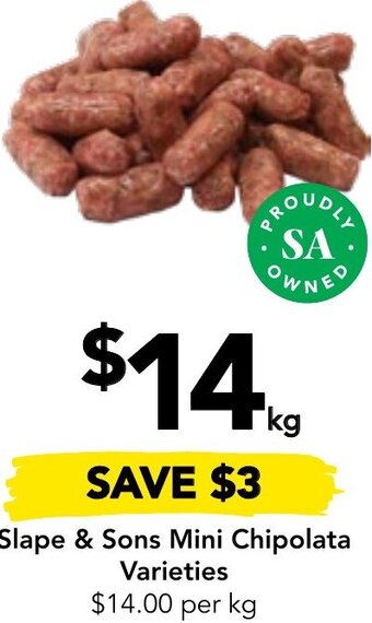 Drakes Slape & Sons Mini Chipolata Varieties offer