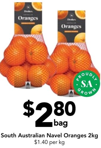 South Australian Navel Oranges 2kg