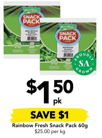 Drakes Rainbow Fresh Snack Pack 60g offer
