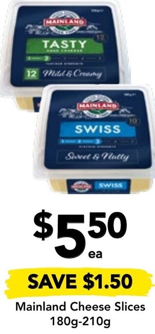 Drakes Mainland Cheese Slices 180g-210g offer