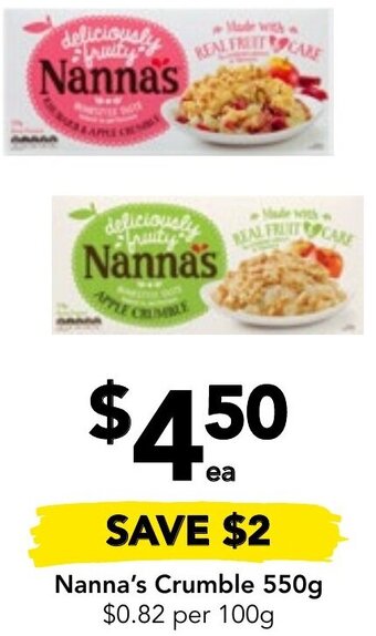 Drakes Nanna's Crumble 550g offer