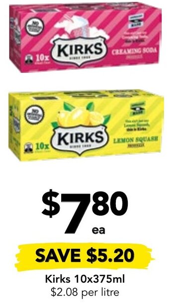 Drakes Kirks 10x375ml offer