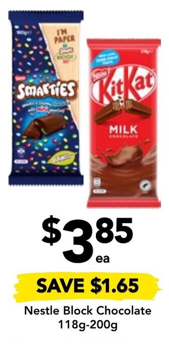 Drakes Nestle Block Chocolate 118g-200g offer