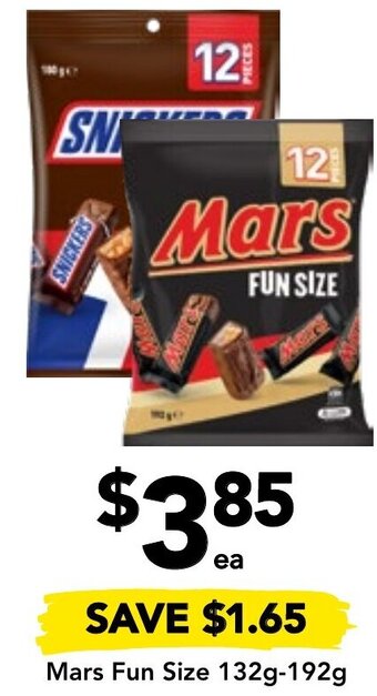 Drakes Mars Fun Size 132g-192g offer