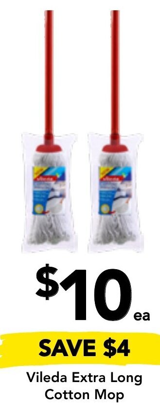 Drakes Vileda Extra Long Cotton Mop offer