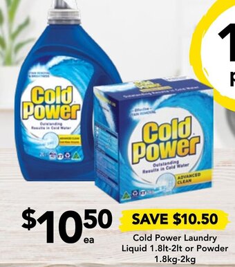 Drakes Cold Power Laundry Liquid 1.8lt-2lt or Powder 1.8kg-2kg offer