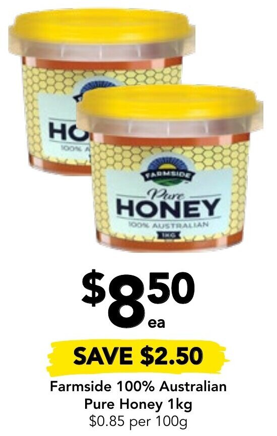 Drakes Farmside 100% Australian Pure Honey 1kg offer