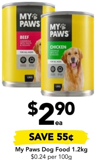 Drakes My Paws Dog Food 1.2kg offer