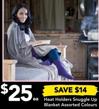 Drakes Heat Holders Snuggle Up Blanket Assorted Colours offer