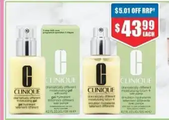 Chemist Warehouse Clinique Dramatically Different Moisturising Gel with Pump, Lotion+ Pump 125ml offer