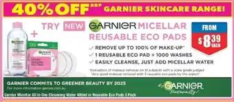 Chemist Warehouse Garnier Miceller All In One Cleansing Water 400ml offer