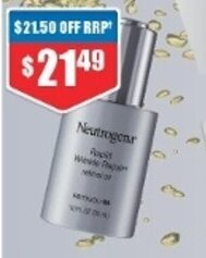 Chemist Warehouse Neutrogena Rapid Wrinkle Repair Retinol Oil 30ml offer