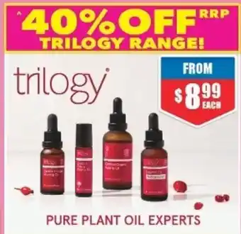 Chemist Warehouse Trilogy Pure Plant Oil Experts offer