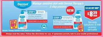 Chemist Warehouse Derma Therapy Sensitive Skin Wash or Lotion 250ml offer