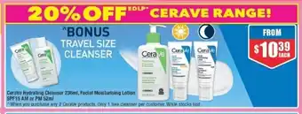 Chemist Warehouse CeraVe Hydrating Cleanser 236ml, Facial Moiturising Lotion SPF15 AM or PM 52ml offer
