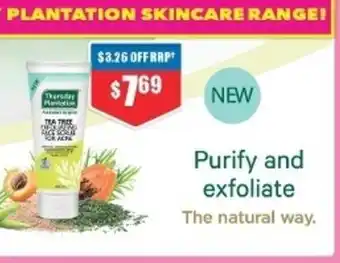 Chemist Warehouse Thursday Plantation Tea Tree Exfoliator for Acne 100ml offer