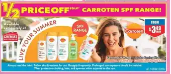 Chemist Warehouse Carroten SPF Range offer
