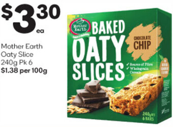 Woolworths Mother Earth Oaty Slice 240g Pk 6 offer