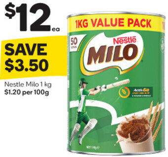 Woolworths Nestle Milo 1 kg offer