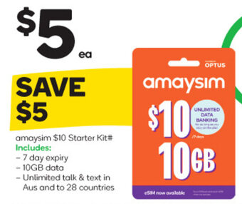 Woolworths amaysim Starter Kit# offer