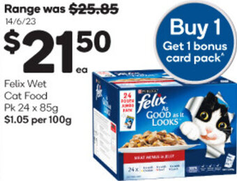 Felix Wet Cat Food Pk 24 x 85g