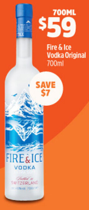 Woolworths Fire & Ice Vodka Original 700ml offer