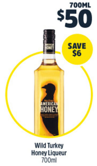 Woolworths Wild Turkey Honey Liqueur 700ml offer