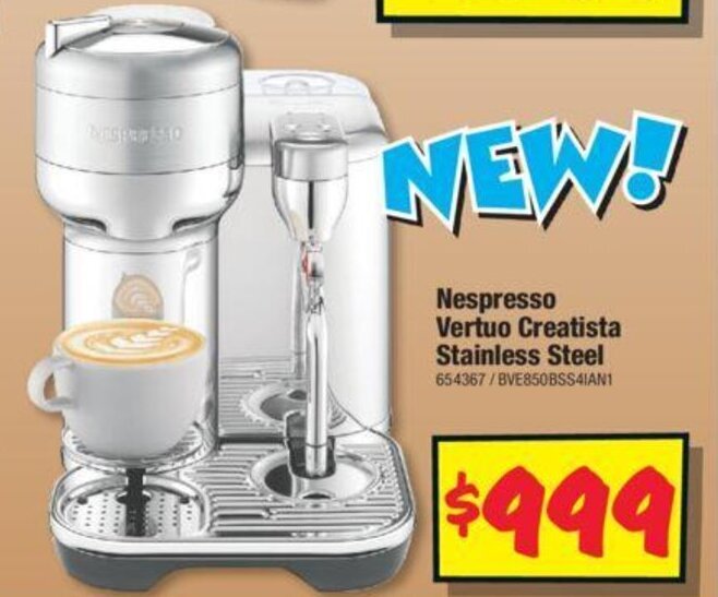 JB Hi-Fi Nespresso Vertuo Creatista Stainless Steel offer