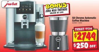 JB Hi-Fi S8 Chrome Automatic Coffee Machine offer
