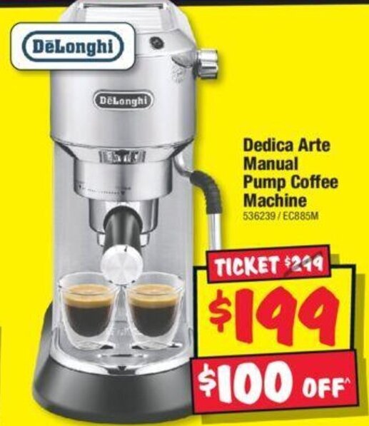 JB Hi-Fi Dedica Arte Manual Pump Coffee Machine offer