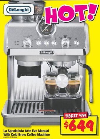JB Hi-Fi La Specialista Arte Evo Manual With Cold Brew Coffee Machine offer